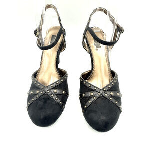 Vintage Bongo Women's Heels Retro Y2K Goth Glam Rocker Chic‎ Size 8.5